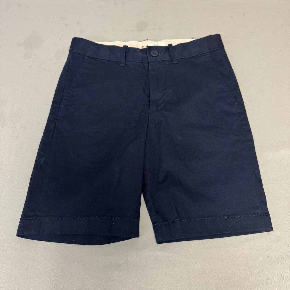 J.Crew Crewcuts Boys Navy Blue Chino Shorts Adjustable Waist Size 10 L1655 NEW